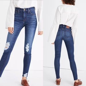 Madewell 9" High-Rise Skinny Jeans: Destructed Size 26